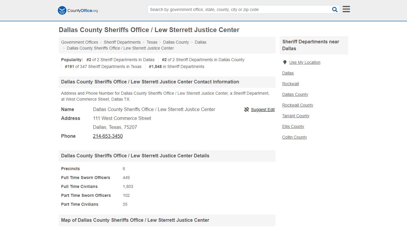 Dallas County Sheriffs Office / Lew Sterrett Justice Center